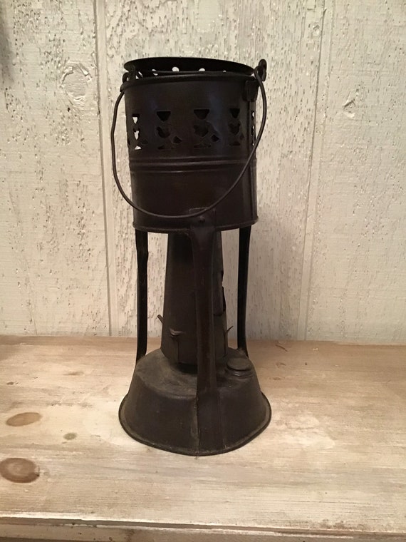 Primitive Fulton 1897 Glue Pot Heater Kerosene Lantern