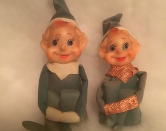 Elf Knee Huggers As Is Faded Retro 1950's Christmas Decor