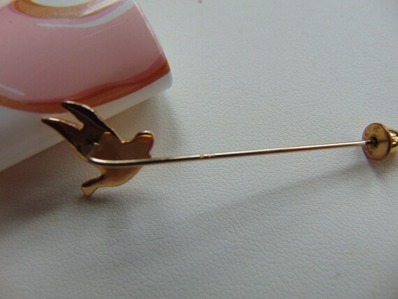 Duck Stick Pin 14k Yellow Gold Vintage 80's Jewel… - image 9