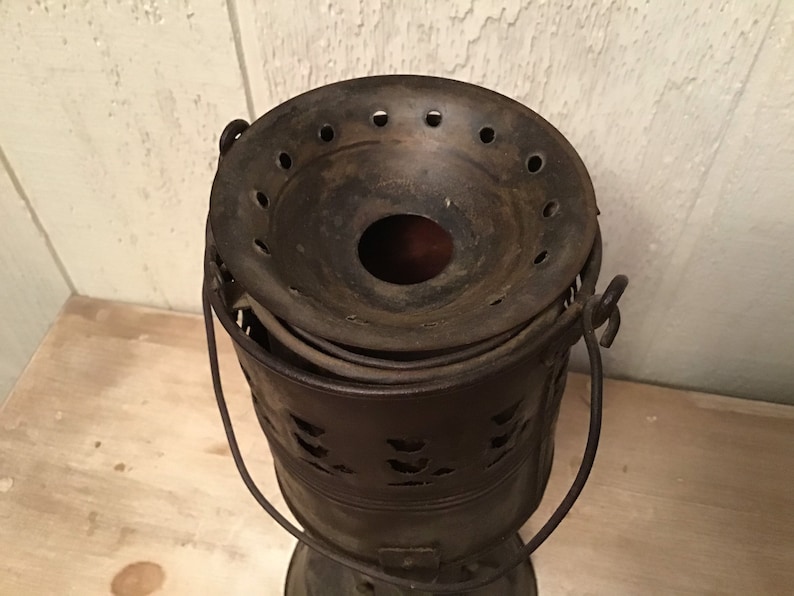 Primitive Fulton 1897 Glue Pot Heater Kerosene Lantern