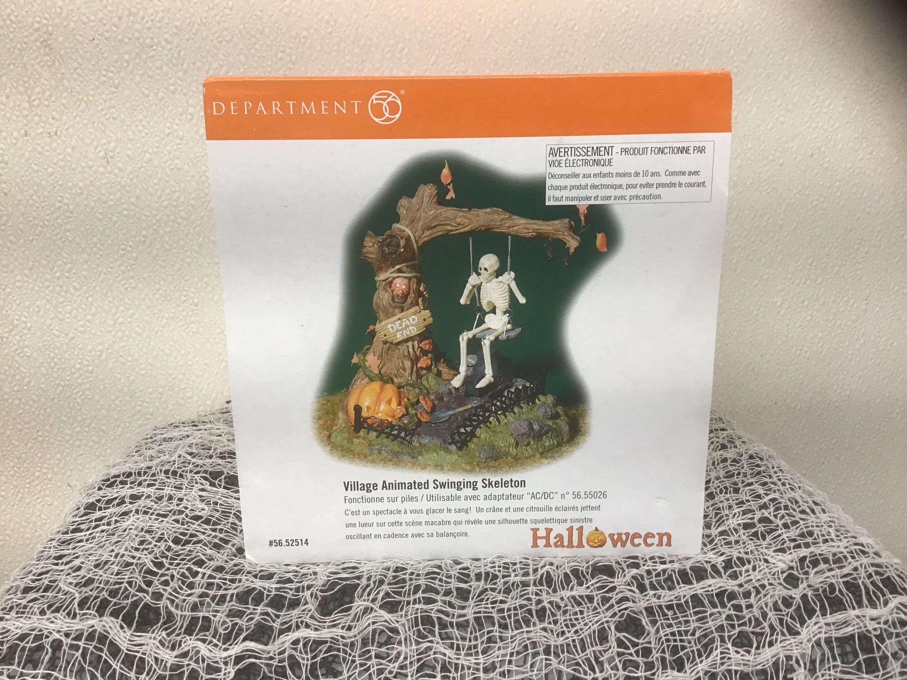 Dept 56 Swinging Skeleton Animated Lighted Halloween Village - Etsy