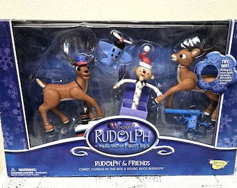 Rudolph & Friends Deluxe Action Figure Set Playing Mantis 2002 NIB
