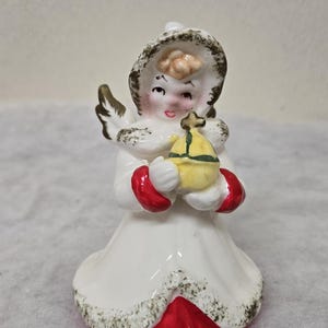 Napco Christmas Angel Girl Figurine MCM Holiday Decor