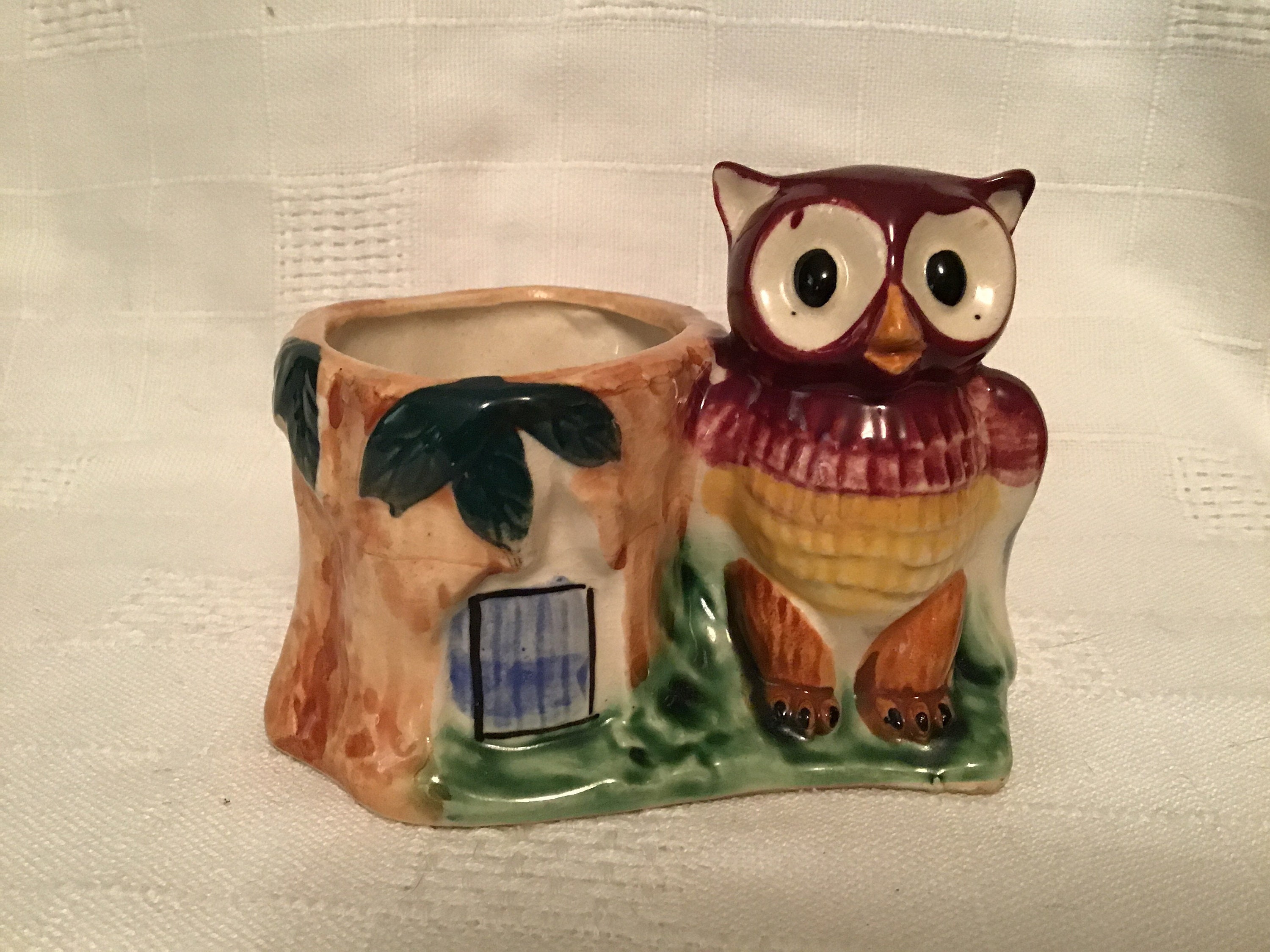 Vintage Macramé Beads Ceramic And Wood Birds Owl Eyes Mid Century Mixed Lot