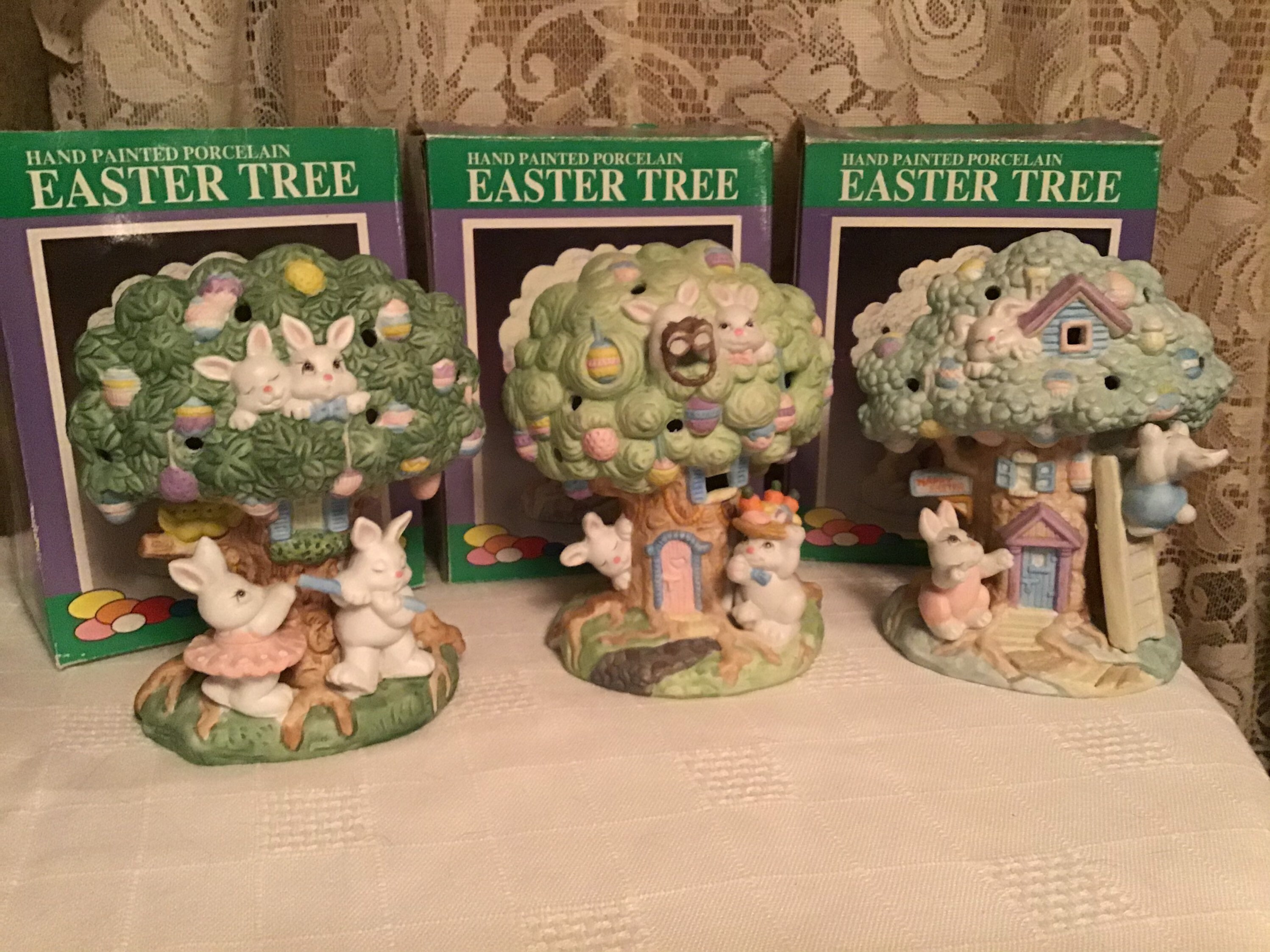 Village Bunnies Vintage Easter Bunny Accessories Figurines Lot Etsy