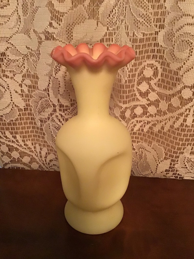 Vase Fenton Burmese Glass Home Decor Etsy