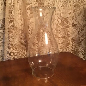 Vintage Chimney Flared Crimped Top 3.5” Fitter Kerosene or Electric Lamp Shade