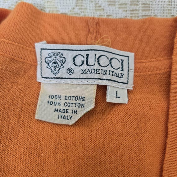 Gucci Cardigan Sweater Orange Women's Large View 3