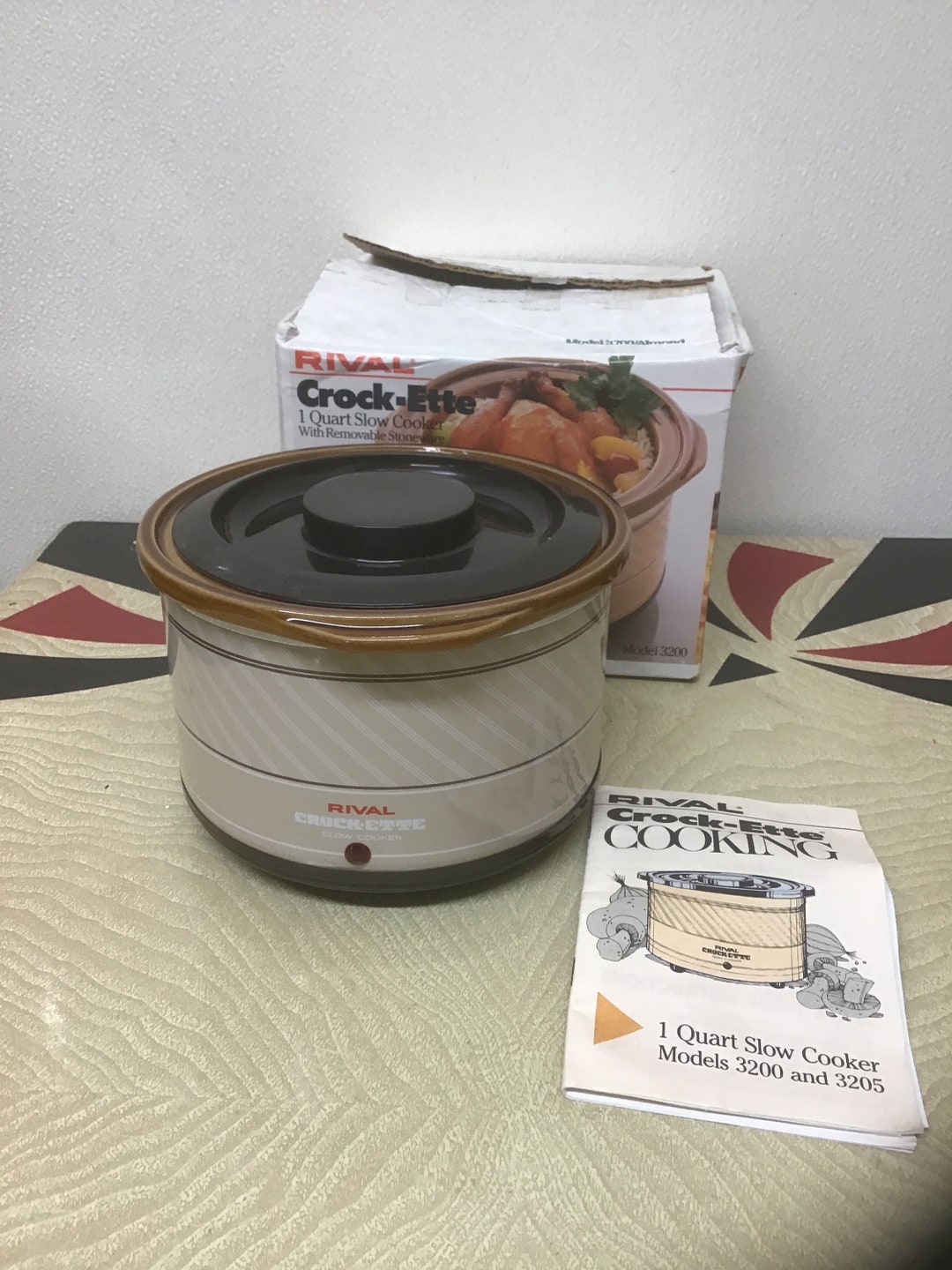 Rival Crock-ette 1 Quart Crock Pot NOS MIB Rare Vintage Kitchen Cookware 