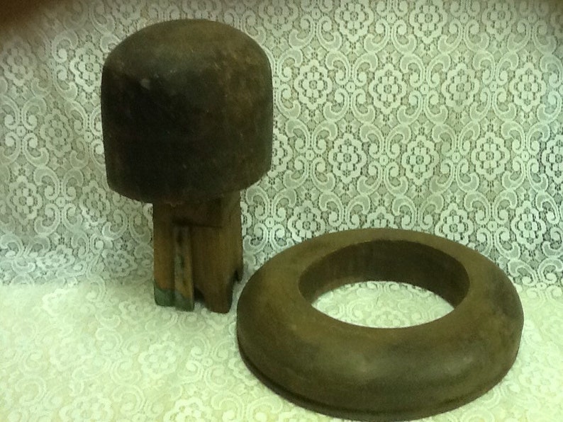 Primitive Wood Hat Molds Forms & Stand 1800's Millinery Etsy