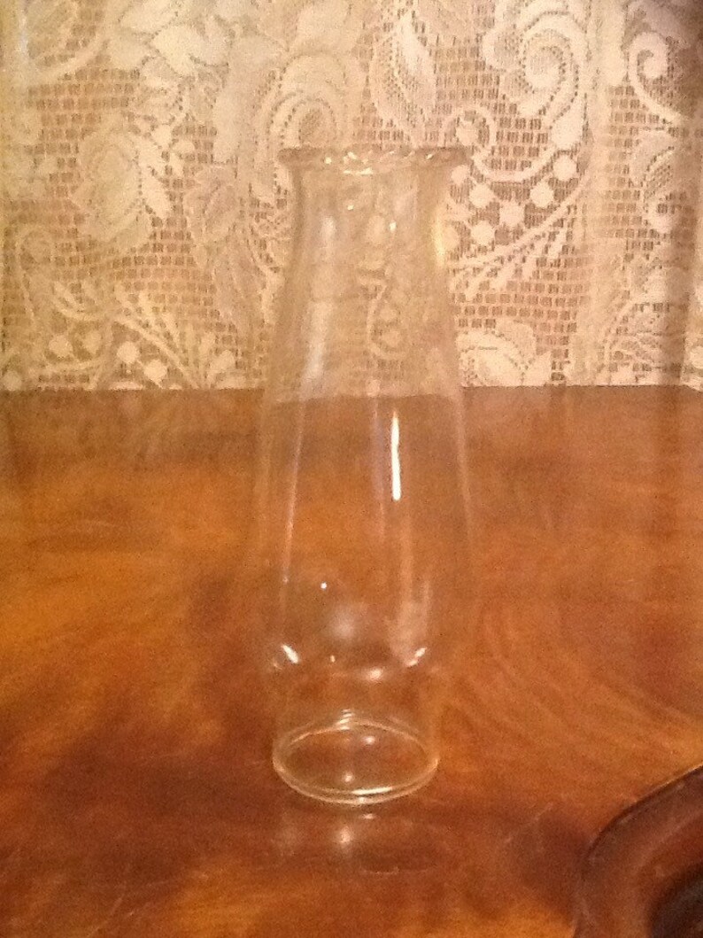 Glass Chimney Shade Pie Crust Top Small Mini 4 1 2 High