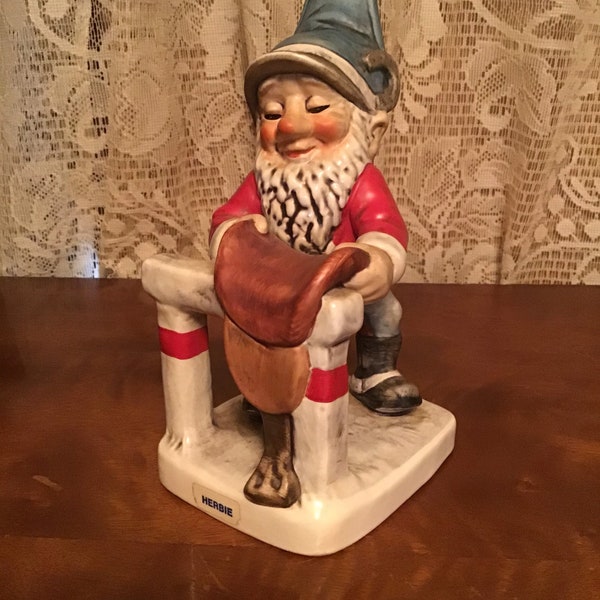 Goebel Gnome Herbie the Horsemen Figurine Elf Troll Stable Boy