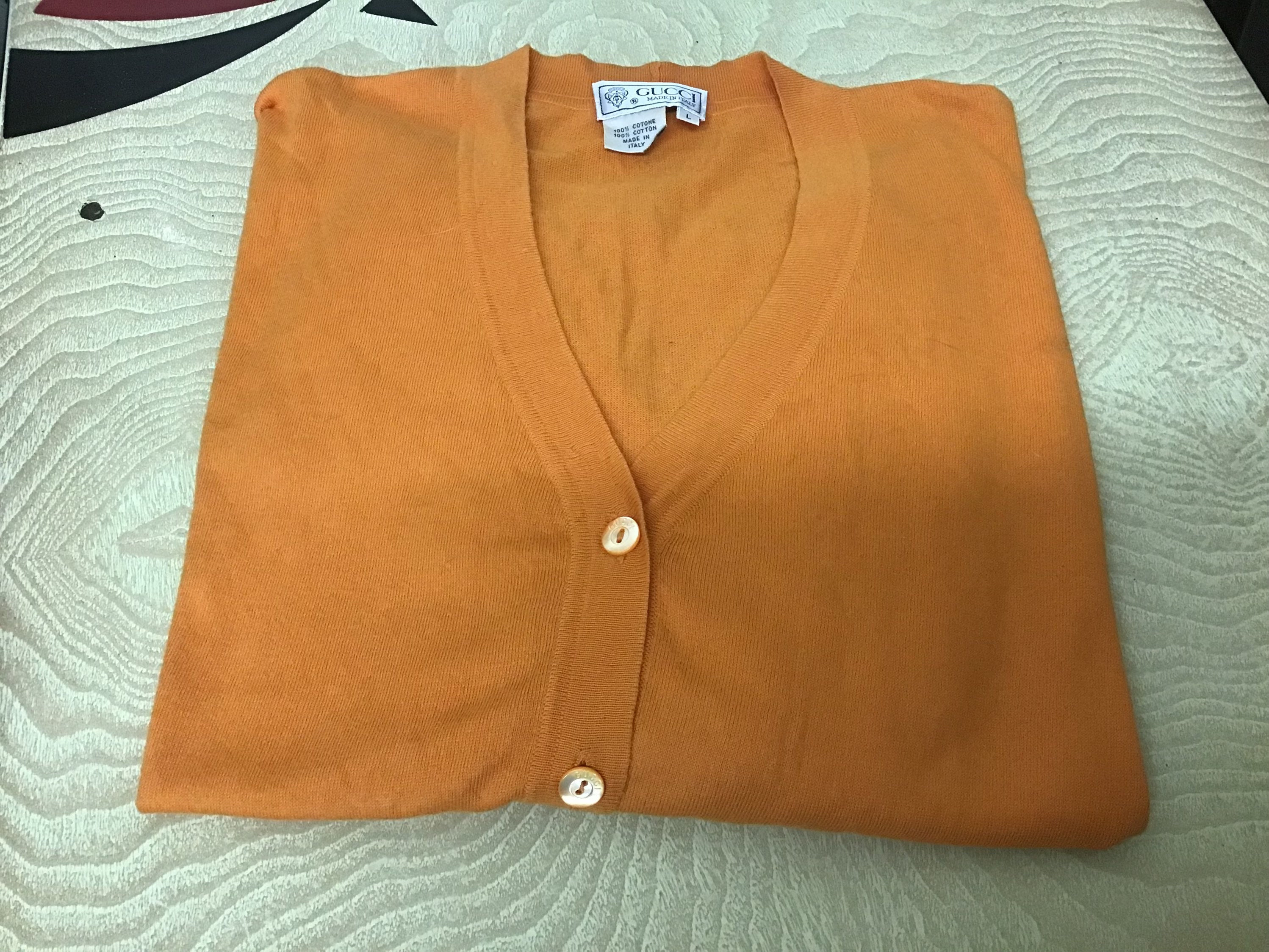 Gucci Cardigan Sweater Orange Made in 