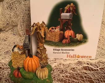 Dept56 Harvest Mailbox Halloween Snow Village MIB