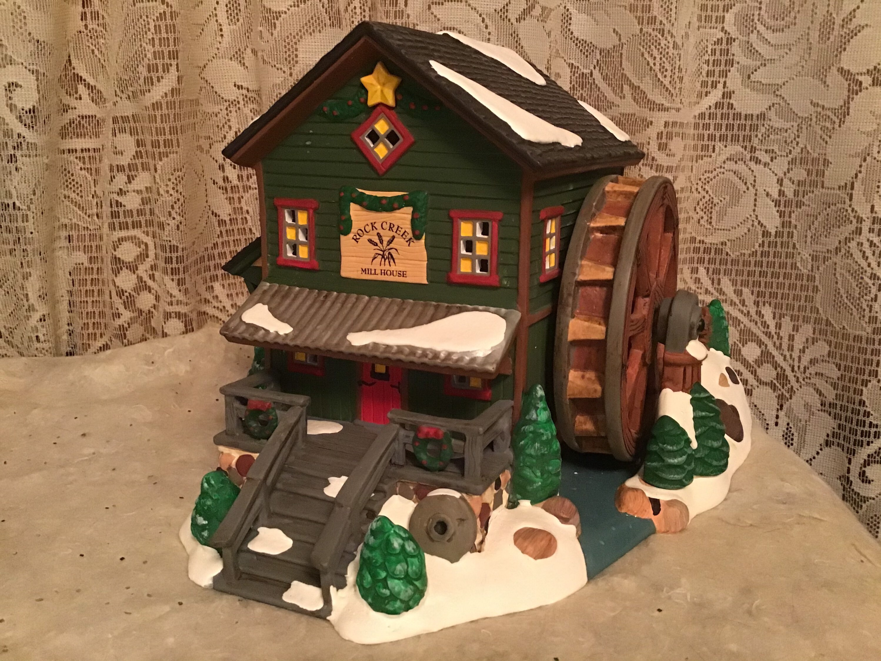 Dept 56 Rock Creek Mill House Snow Village Lighted Porcelain Etsy