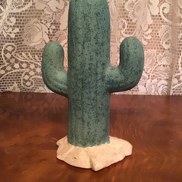 Cactus SouthWestern Desert Figurine Vintage 90's Pottery Home Decor