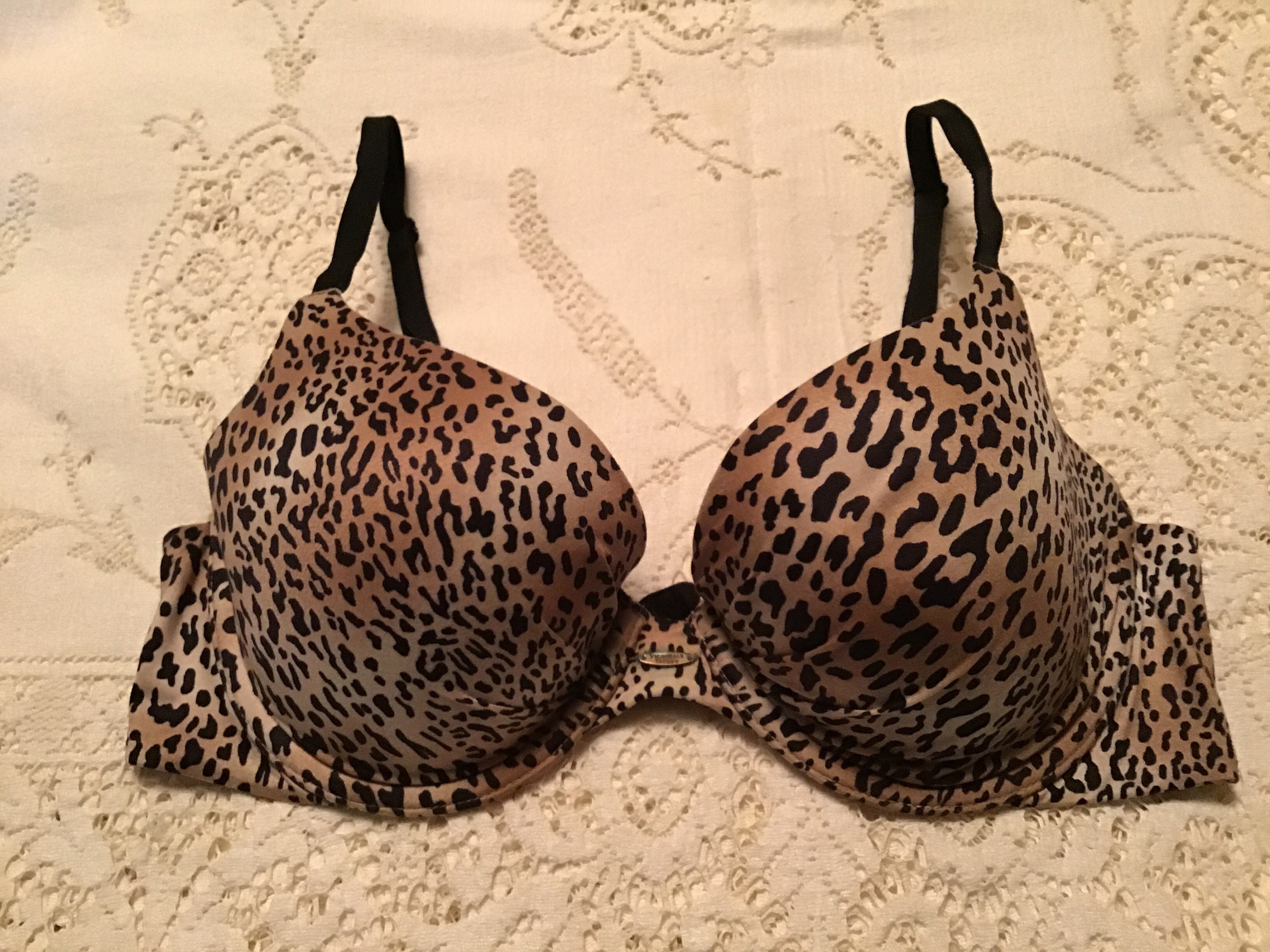 Victoria Secret Bra Leopard Print Demi 34C 