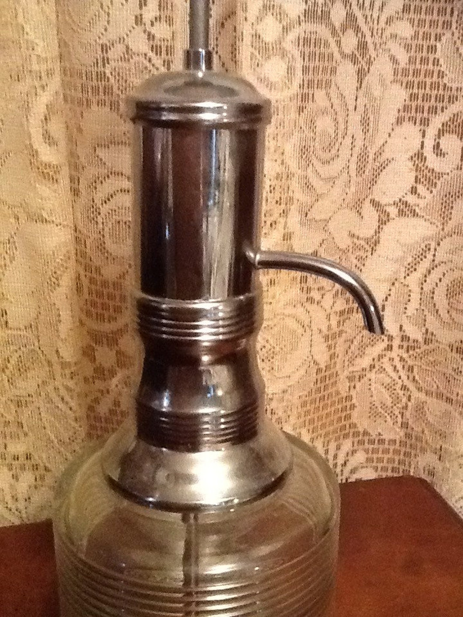 Glass Syrup Dispenser Ice Cream Parlor Art Deco Drug Store Etsy