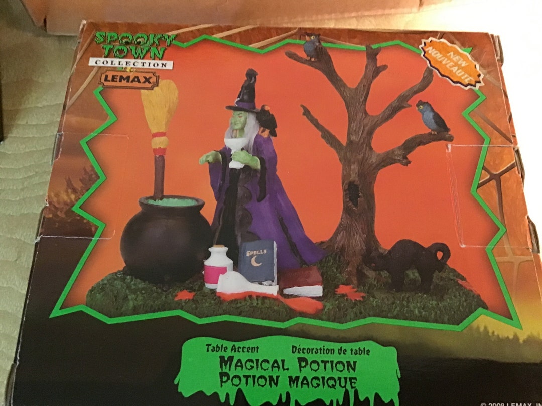 Lemax Spooky Town Magical Potion Witch Cauldron Halloween Etsy 日本