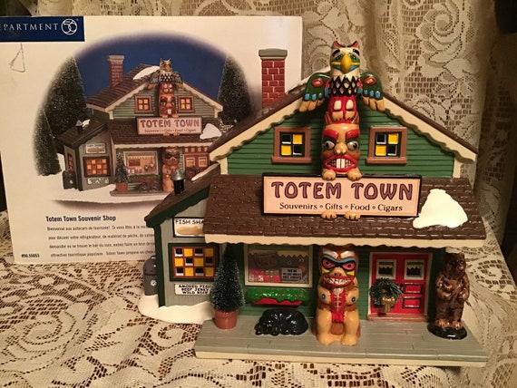 Dept56 Totem Town Souvenir Shop Original Snow Village Lighted Christmas  House MIB -  Canada