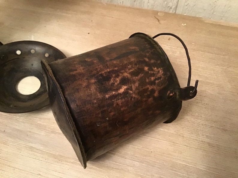 Primitive Fulton 1897 Glue Pot Heater Kerosene Lantern
