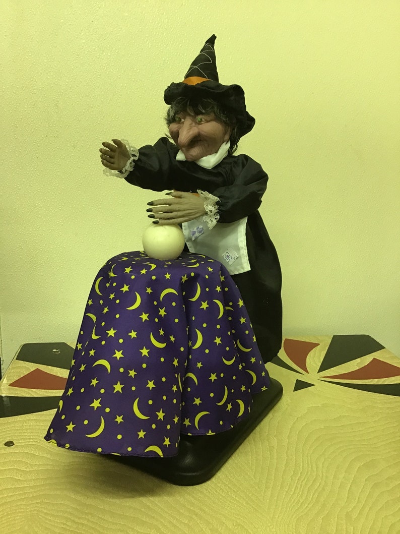 Gemmy Witch Fortune Teller Animated Halloween Spooky Etsy