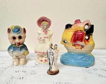 【中古】レトロ・ヴィンテージデザイン PETテープ 6個セット Vintage Chalkware Dog - Retro Carnival Prize - Sweet Nursery Decor