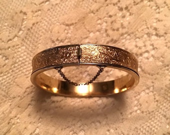 Bracelet jonc Art déco 12 carats GF KM Co. Bijoux anciens