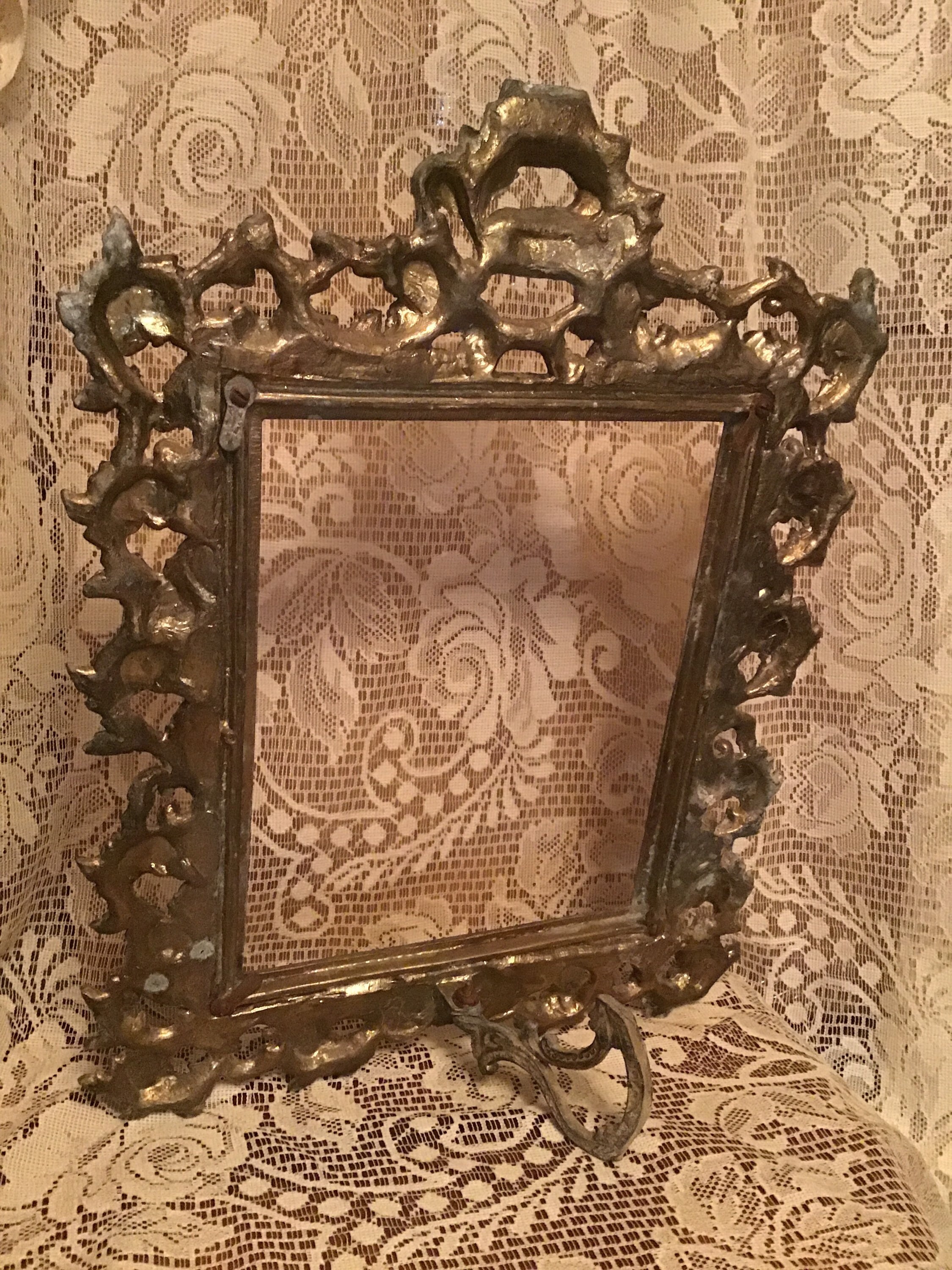 Antique Brass Frame Large Art Deco Circa Etsy