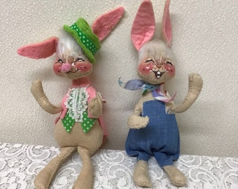 Annalee Easter Bunny Boys Dolls Adorable Kitschy Rabbits