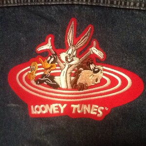 Vintage Jean Jacket Looney Tunes Patch Womens Size Large image 4