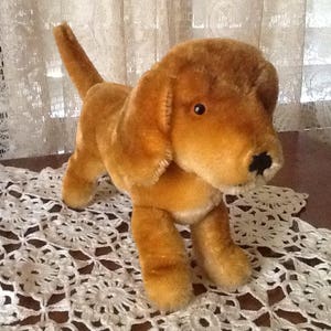 Steiff Mohair Dog Germany Rare MCM Stuffed Animal Toy