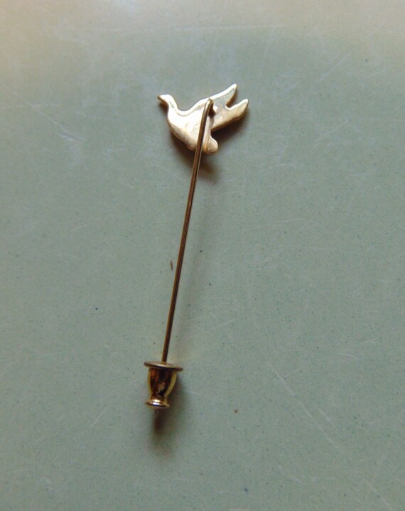 Duck Stick Pin 14k Yellow Gold Vintage 80's Jewel… - image 5