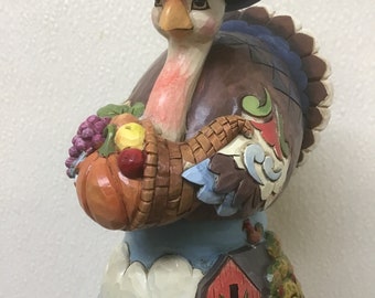 Jim Shore Musical Turkey For all things give Thanks Animated Music Figurine MIB