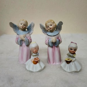 Porcelain Angel Figurines Sweet Napco Christmas Decor