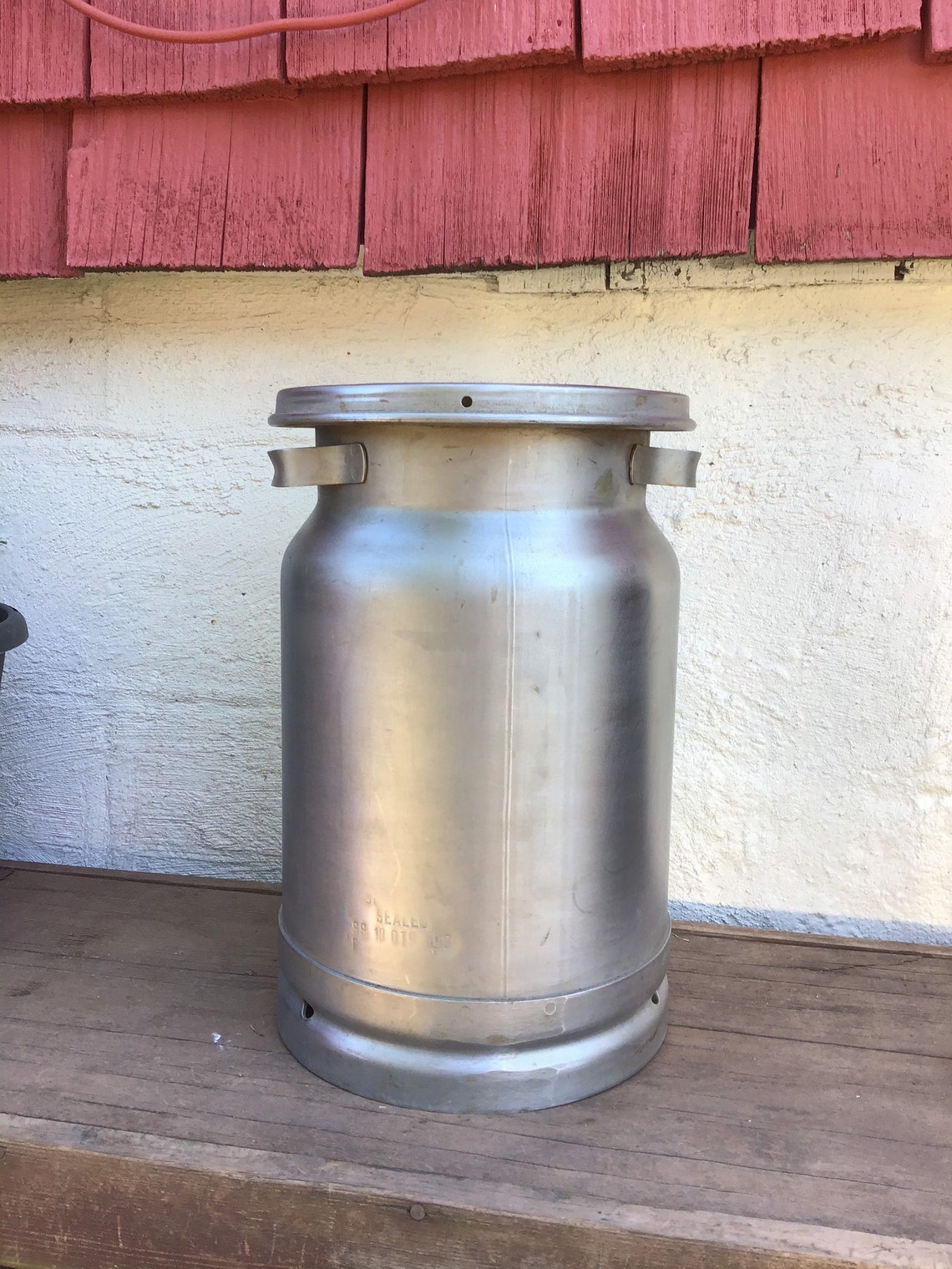 Stainless Milk Can 10 Quart Antique Farmhouse Decor Etsy