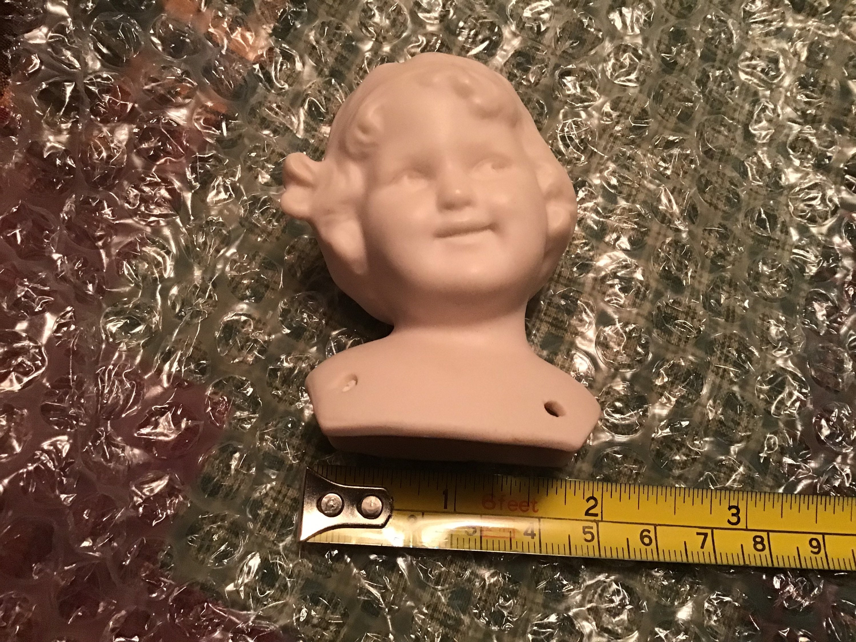 Tête De Poupée Heubach Allemagne - Reproduction 2000 - Porcelaine Bisque 11 Cm