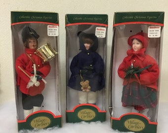 Christmas Caroler Dolls 1980's Bradlees MIB Choice