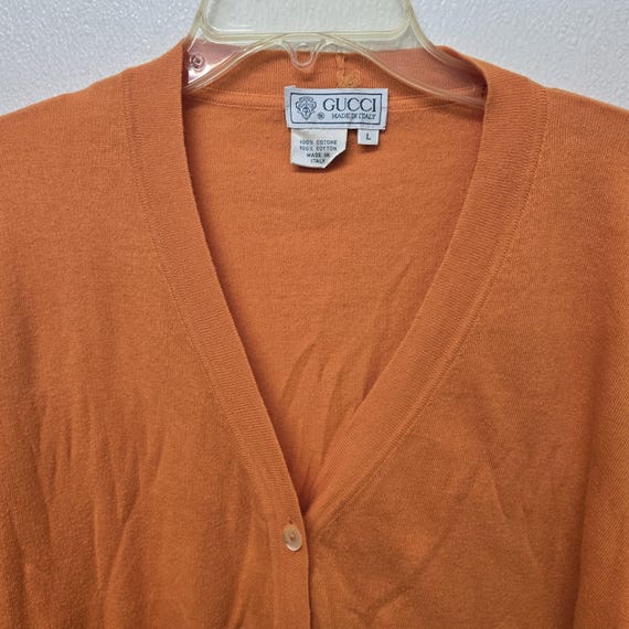 Gucci Cardigan Sweater Orange Women's Large