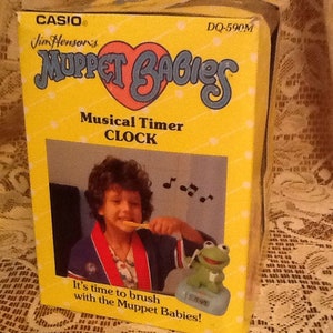 Casio Clock Musical Baby Kermit 1988 Jim Henson's Muppet Babies MIB ...
