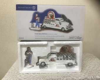 Dept 56 Fresh Dairy Delivery Snow Village Accessory MIB