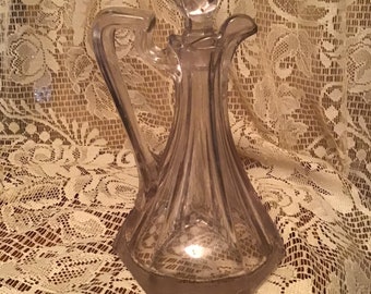 Amethyst Glass Cruet Victorian Circa Tableware