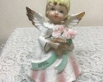 April Angel Figurine Nippon Yoko Boeki Blonde Girl Easter Angel