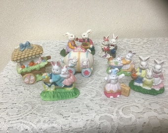 Vintage Easter Village Bunnies Lot Choice