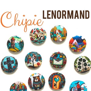 Oracle "Chipie" Lenormand 36 divination pieces, + guide meaning of symbols in PDF, divination game, French tarot