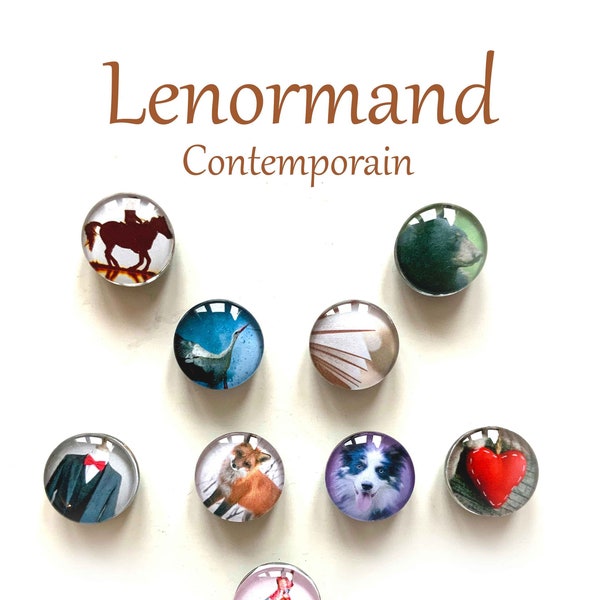 Oracle Le Petit Lenormand *Contemporary* 36 pieces glass dome Divinatory and pdf guide