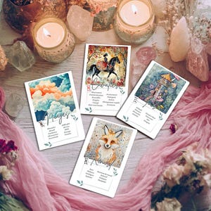 J'apprends le Petit Lenormand pour débutant avec mots Clés + guide PDF jeu divinatoire HANDMADE  Français