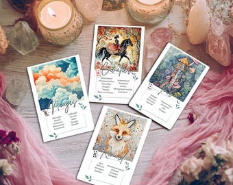 I'm learning the Petit Lenormand for beginners with keywords + PDF guide, a divination game by HANDMADE in French