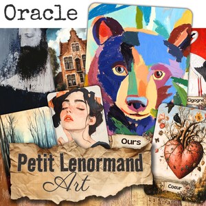 Orakeldeck Lenormand *Art* 36 Karten An Artistic Revisit + PDF-Anleitung Wahrsagespiel HANDGEFERTIGT Französisch Englisch Deutsch