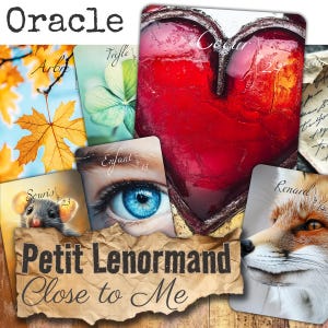 Orakeldeck Lenormand *Close to Me* 36 Karten zeitgenössische Illustrationen Close Up + PDF-Anleitung Wahrsagespiel HANDGEFERTIGT Französisch oder Englisch